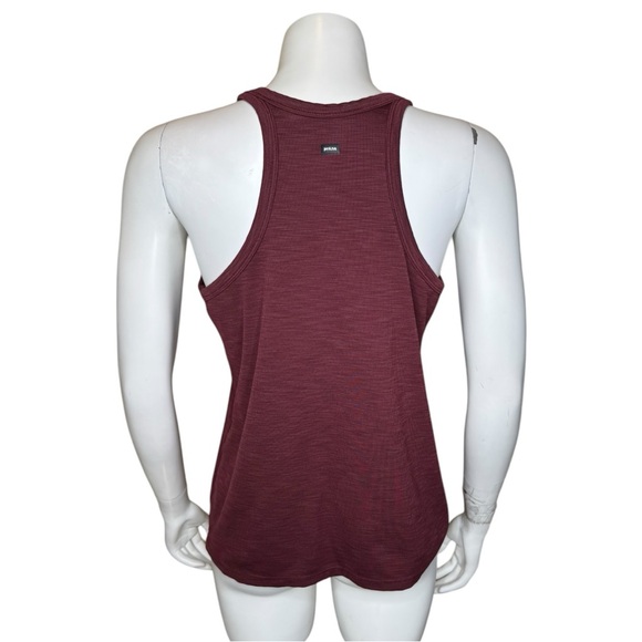 Prana Becksa Tank Top XL Ribbed Scoop Shelf Bra Mulberry - Picture 2 of 7